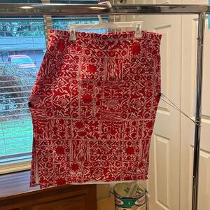 Ann Taylor Red Patterned Women's Skirt